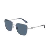 Blauw Donker Zilveren Zonnebril Model Jimmy Choo , Gray , Unisex