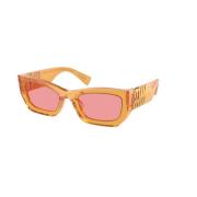 Oranje Roze Zonnebril MU 09Ws Miu Miu , Orange , Unisex