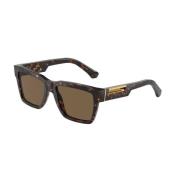 Bruin Donker Frame Zonnebril Carey Stijl Dolce & Gabbana , Brown , Uni...