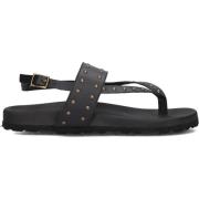 Studded Leather Sandals Lina Locchi , Black , Dames