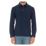 Blauw Polo Shirt Katoen Piqué Ballantyne , Blue , Heren