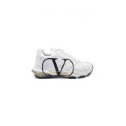 Witte Leren Bounce Sneakers Valentino Garavani , White , Heren