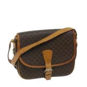 Pre-owned Leather shoulder-bags Celine Vintage , Brown , Dames