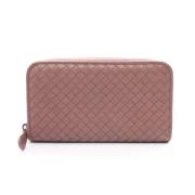 Pre-owned Leather wallets Bottega Veneta Vintage , Pink , Dames