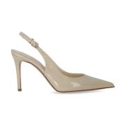 Grijze Slingback Pump met Puntige Neus Ncub , Gray , Dames