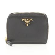 Pre-owned Leather wallets Prada Vintage , Black , Dames