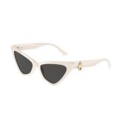 Stijlvolle zonnebril in donkergrijs Jimmy Choo , White , Dames