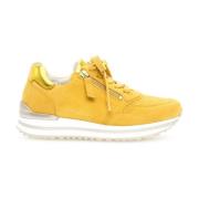 Suède Mango Comfort Sneakers Gabor , Yellow , Dames