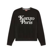 Zwarte Crew Neck Sweatshirt Katoen Kenzo , Black , Heren