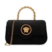 Satijnen schoudertas Versace , Black , Dames