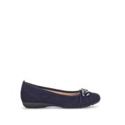 Marineblauwe Fluweel Ballet Flats Gabor , Blue , Dames