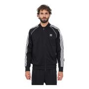 Heren Zwarte Zip Sweatshirt, Adicolor Classics SST Collectie Adidas Or...
