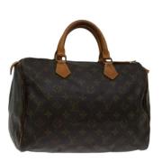 Pre-owned Canvas handbags Louis Vuitton Vintage , Brown , Dames