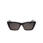 Cat-eye zonnebril met enkele kleurlens Saint Laurent , Black , Dames
