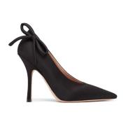 Zwarte Zijden Pumps met Strikdetail Valentino Garavani , Black , Dames