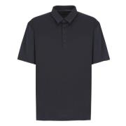 Zwarte Polo Shirt met Rubber Inzet RRD , Black , Heren