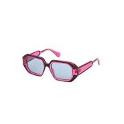 Stijlvolle Blauwe Lens Zonnebril Max & Co , Pink , Dames