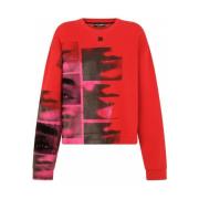 Sweatshirt met Grafische Print en Trekkoordzoom Dolce & Gabbana , Red ...