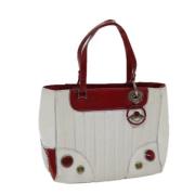 Pre-owned Leather handbags Dior Vintage , White , Dames