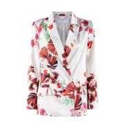 Botanische Twill Double-Breasted Jas Nenette , Multicolor , Dames