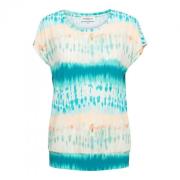 Turquoise Tie-Dye Mouwloze Top &Co Woman , Multicolor , Dames