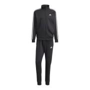 3 Stripes Volledige Ritssluiting Fleece Adidas , Black , Heren