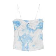 Satin Slip Top Ganni , Multicolor , Dames