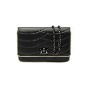 Pre-owned Leather crossbody-bags Chanel Vintage , Black , Dames