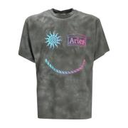 Grunge Happy Dude Bleached T-shirt Aries , Gray , Heren