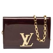 Pre-owned Leather clutches Louis Vuitton Vintage , Brown , Dames