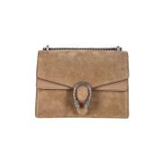 Pre-owned Suede gucci-bags Gucci Vintage , Beige , Dames