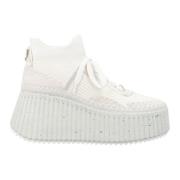 Witte Wedge Sneaker Aw23 Chloé , White , Dames