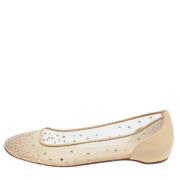 Pre-owned Mesh flats Christian Louboutin Pre-owned , Beige , Dames