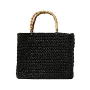 Vierkante Gehaakte Handtas met Afneembare Clutch Chica London , Black ...