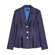 Denim Blazer Set voor Vrouwen Pennyblack , Blue , Dames