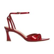 Rode platte schoenen met metalen slangedetail Lola Cruz , Red , Dames