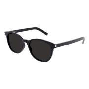 ZOE Zonnebril Zwart/Grijs Saint Laurent , Black , Unisex