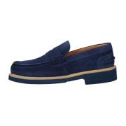 Heren Loafer Suède Leren Rubberen Zool Exton , Blue , Heren