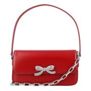 Bordeaux Baguette Handtas Self Portrait , Red , Dames