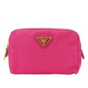 Pre-owned Canvas clutches Prada Vintage , Pink , Dames