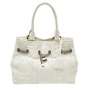 Pre-owned Fabric totes Dior Vintage , White , Dames