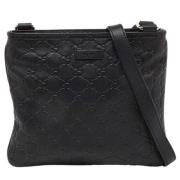 Pre-owned Leather shoulder-bags Gucci Vintage , Black , Dames