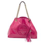 Pre-owned Leather totes Gucci Vintage , Pink , Dames