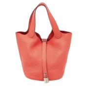 Pre-owned Leather totes Hermès Vintage , Red , Dames