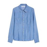 Lichtblauwe Denim Shirt Pennyblack , Blue , Dames