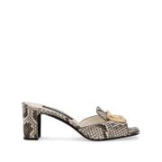 Python Print High Block Heel Sandalen Dolce & Gabbana , Multicolor , D...