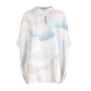 Zijden Pastelprint Korte Mouw Overhemd Giorgio Armani , Multicolor , D...