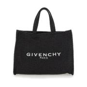 Zwarte Tote Tas met Logo Print Givenchy , Black , Dames