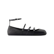 Leather flats Alexander McQueen , Black , Dames