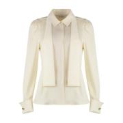 Ivoor Zijden Paraggi Shirt Max Mara , Beige , Dames